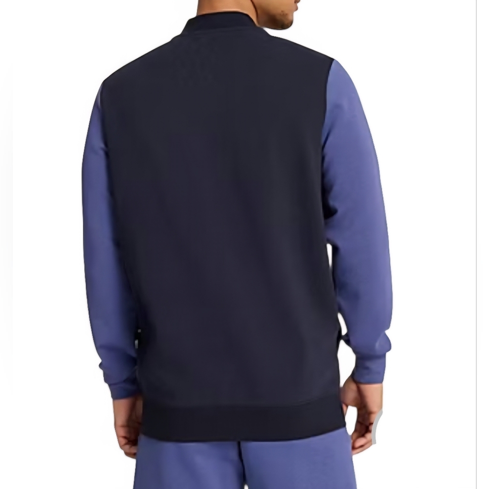 Mens PUMA Lightweight Bomber Jacket Two Tone Navy Size Medium - Picture 2 of 16